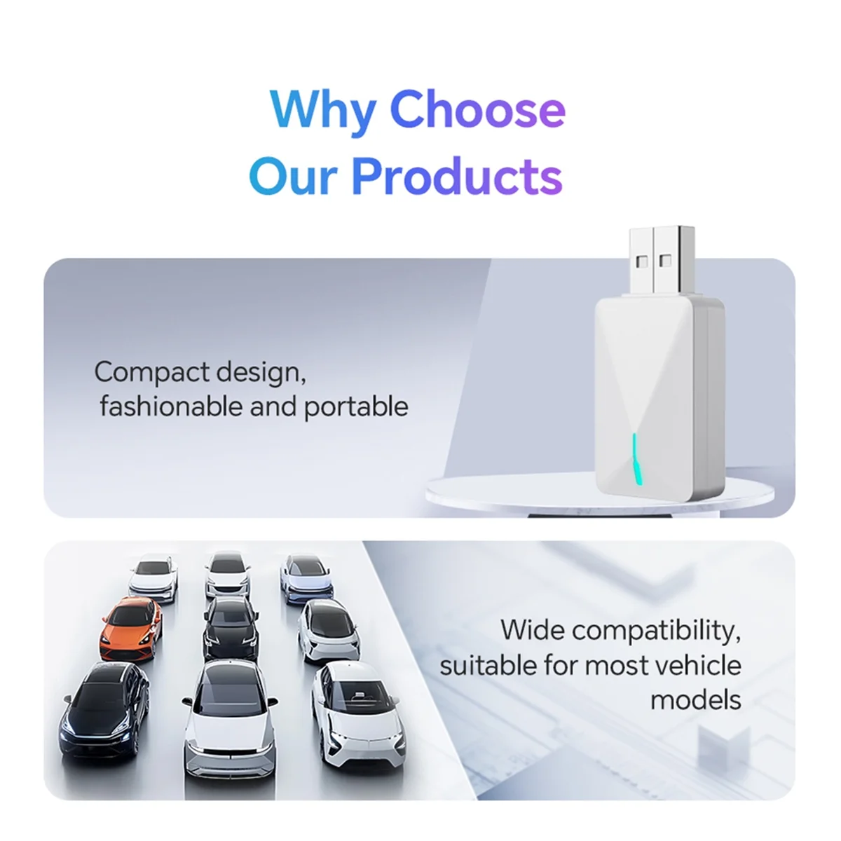 M85K Mini U3 Smart Box Wireless CarPlay Direct Plug-in Dual Use Android Auto Plug & Play OTA Online Upgrade Auto Connection,A