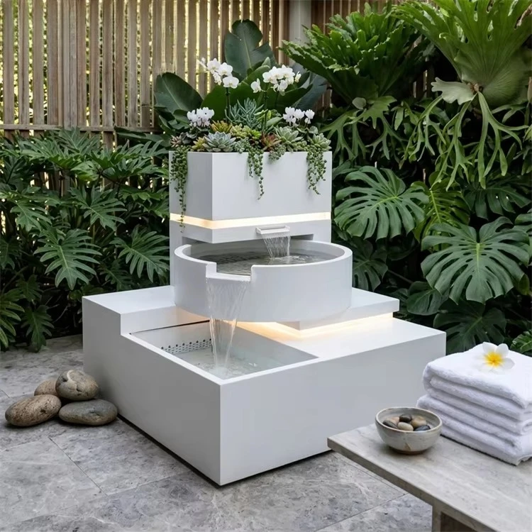 Brand New High Quality Outdoor Garden Small Water Fountain Ideas Modern Style Metal Water Fountain