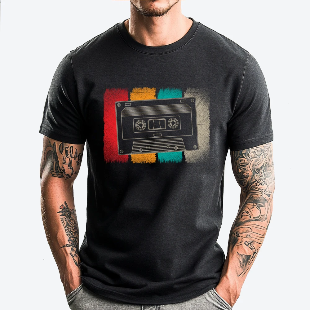 

Retro 80s Music Lover 1980s Mixtape Eighties Cassette Big And Tall T Shirts T-Shirt Gift Teeshirt Sale Father's Day