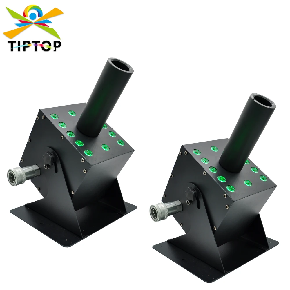 Fast Shipping 2pcs/lot Multi Angle Led Co2 Machine DMX 512 Control 12x3W RGB Led Support Gas In/Out Series Connection 110V 220V