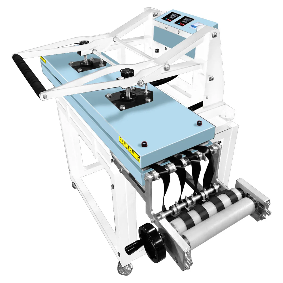 Silver 25x100cm color ribbon lanyard printing machine manual double sublimation lanyard hot press heat transfer