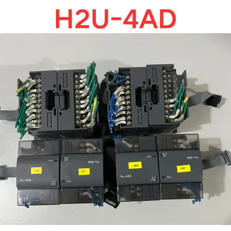 

Second-hand test OK Huichuan PLC expansion module H2U-4AD