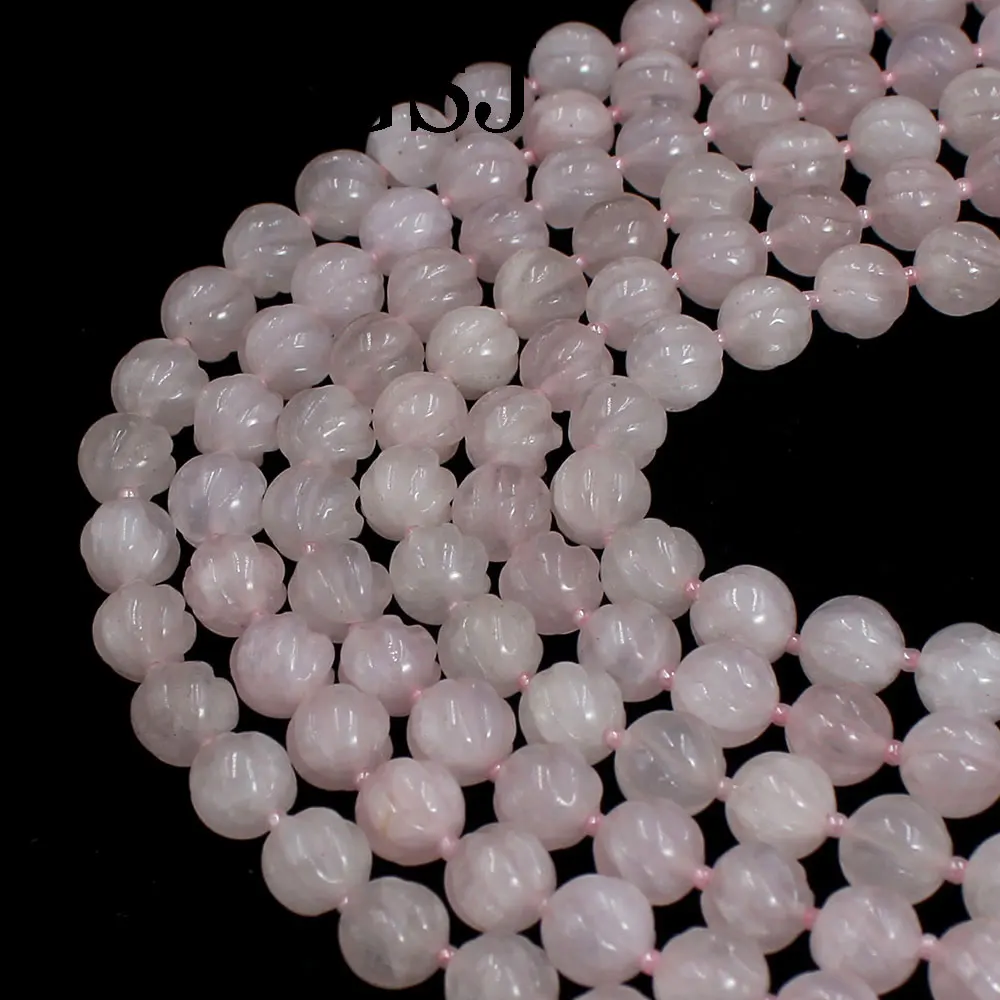 

10mm Twist Round Faceted Rose Quartz Natural Stone Beads Loose Mineral Beads for Jewelry Making DIY Handmade Bracelet 15"