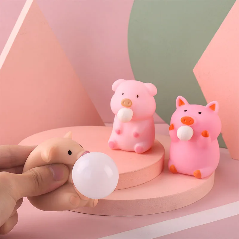 Soft Toy Animal Cute Anti-Stress Ball Cute Pig Doll Toys Abraact Soft Sticky Squishi Stress Relief Toys Funny Gift j89