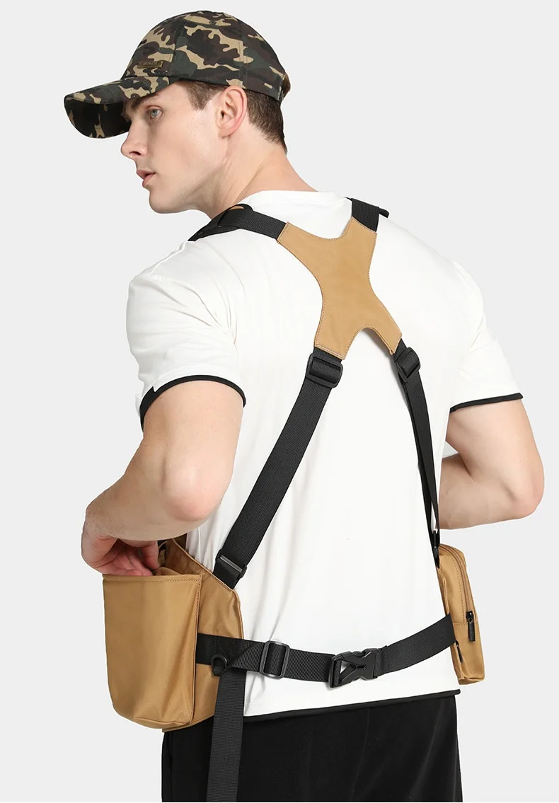 Camera Strap Chest Pack Multifunctional Camera Bag wateroroof Vest Waist Pack DSLR Camera Harness for Body Lens phone bottle