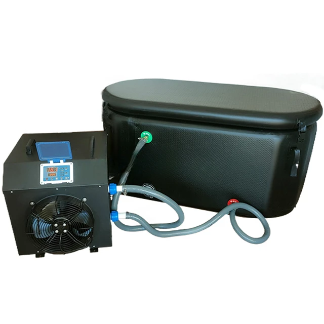 

Home Ice Bath Tub with Cold Plunge Chiller 1/2hp DWF Drop Stitch Ice Punge Pod with Cooling & Heating System