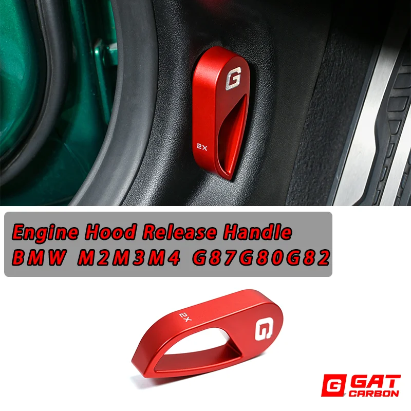 

Aluminum Engine Hood Release Lever Handle Bracket Trim for BMW G80M3 G82M4 G87M2
