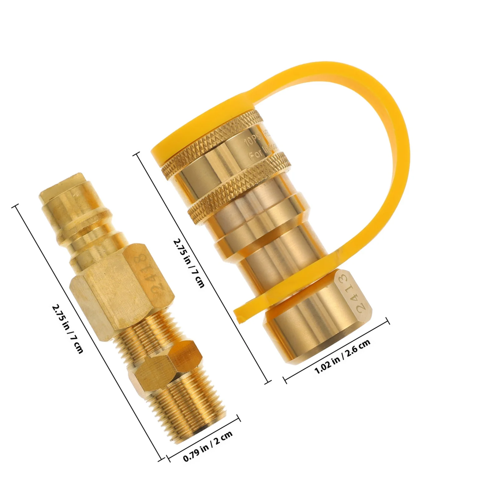 Gas Tank Oven Quick Connector 38 Inch Thread Propane Hose Male Durable Easy Inflation