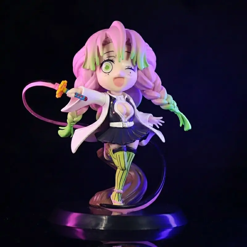 10cm Anime Kanroji Mitsuri Figures Kimetsu Yaiba Kawaii PVC Figure Action Toys Model Doll Kids Gift