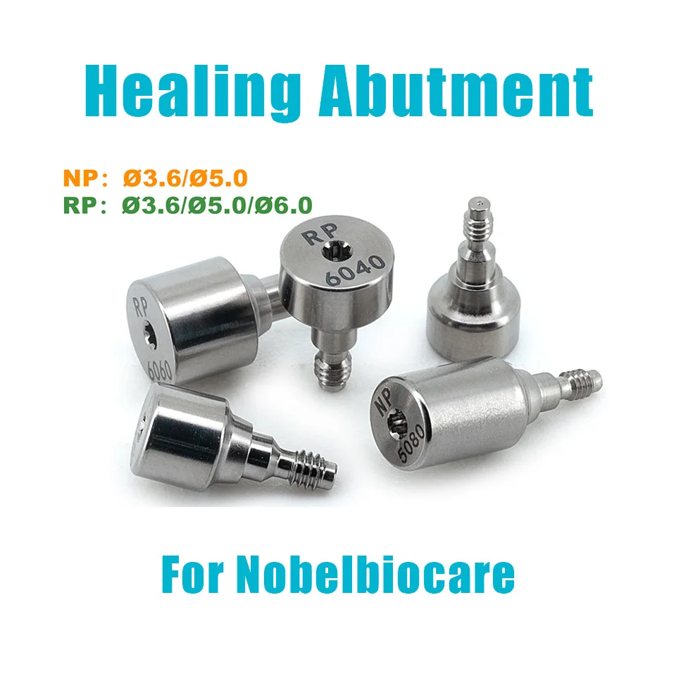 10Pcs Dental Lab Titanium Gingival Former Healing Abutment Compatible with Nobel Biocare NP RP Prosthetic Screw Components