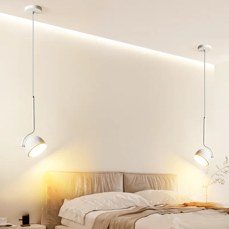 Lámparas colgantes LED para interiores, iluminación Original, en blanco y negro, para comedor, dormitorio, mesita de noche, Loft, novedad