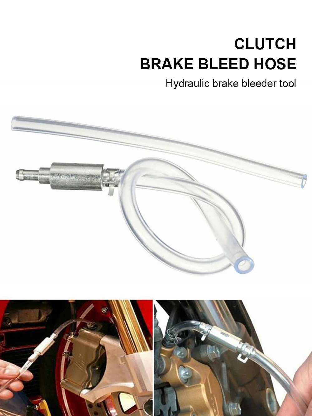 Motorcycle Oil Pump Oil Bleeding Replacement Adapter 500mm Hose Kit Car Hydraulic Brake Bleeder Clutch Tool Kit Auto Vehicle