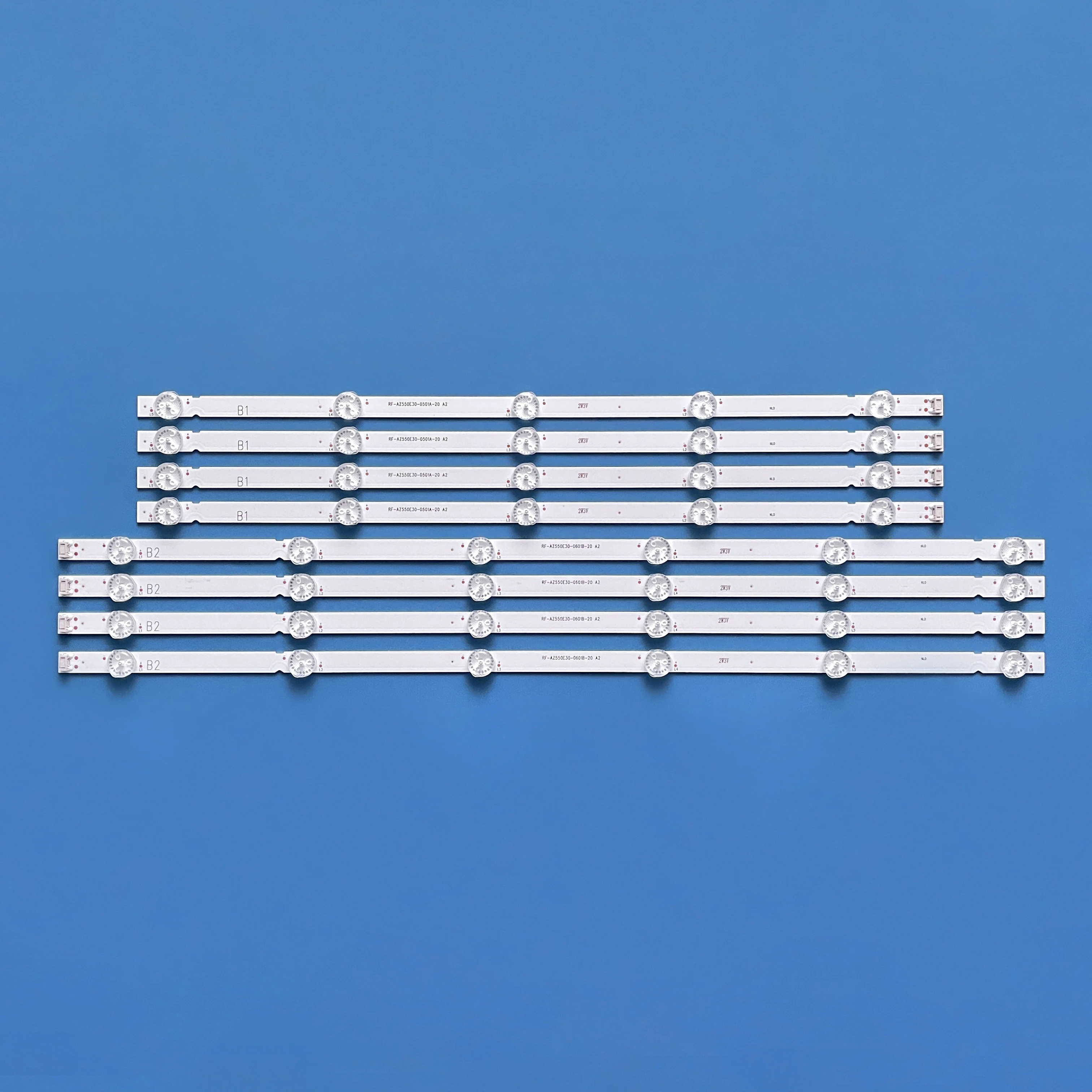 8 pz/set striscia di retroilluminazione a LED per muslimex PTV55U21 55 uj6000 55 uj6200 55 uj620v 55 lj620v RF-AZ550E30-0601B-20 0501A-20
