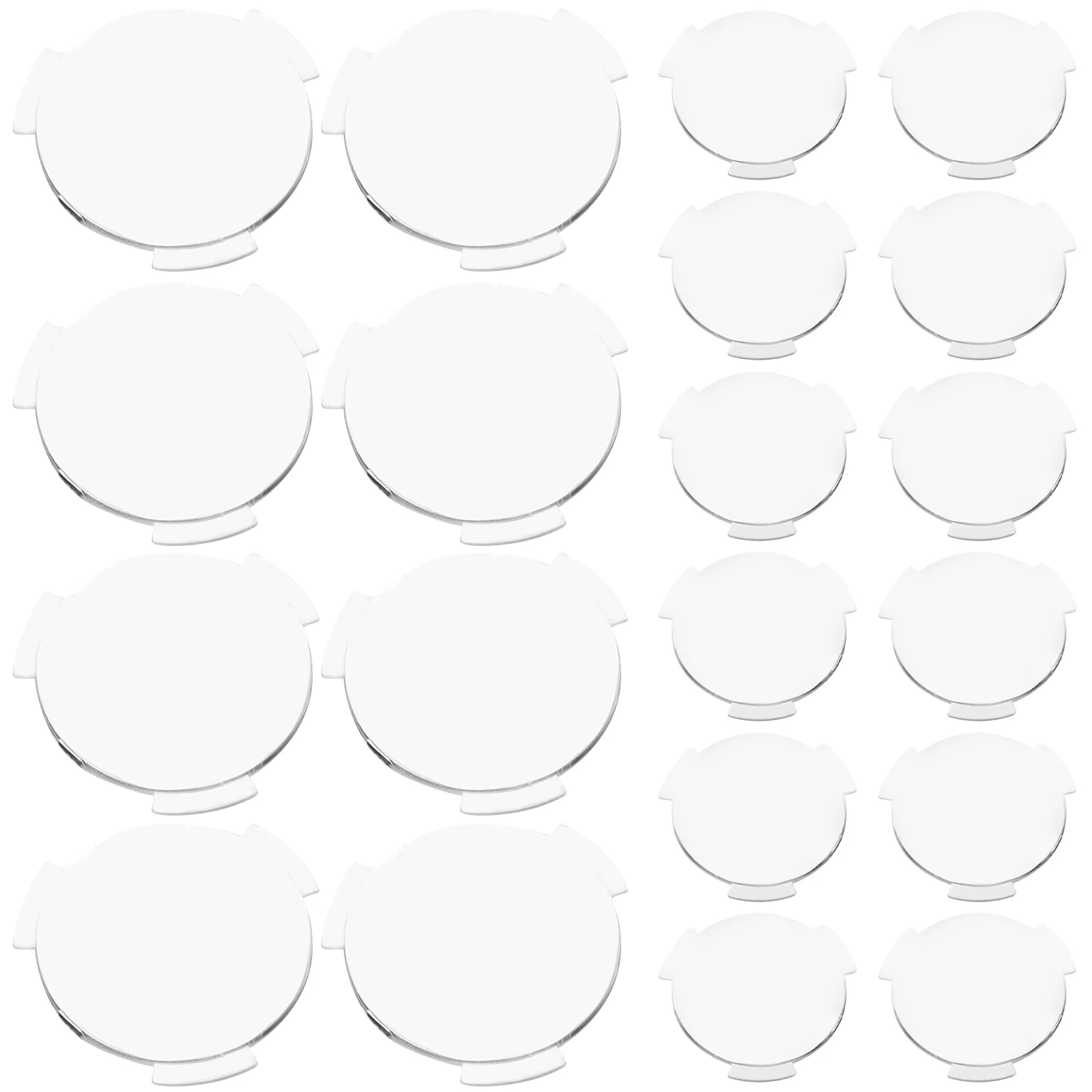 20 Pcs Biconvex Lenses Plastic 3d Glasses Vr Replacement Light Blocking Headset