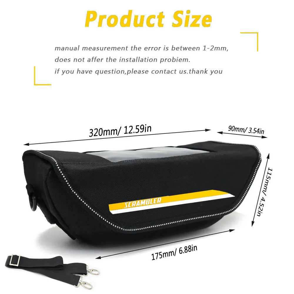 For DUCATI Scrambler 1100 Desert X Tires 400 Classic 800 Motorcycle accessory  Waterproof And Dustproof Handlebar Storage Bag