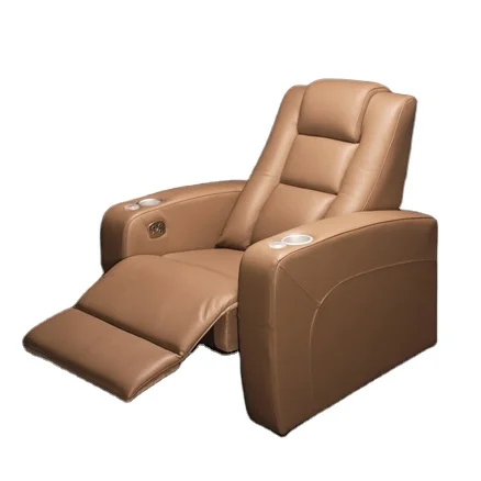 

Modern Design Genuine Leather Reclining Sofa Chair Functional Theater Furniture for Living Room Hotel and Bedroom