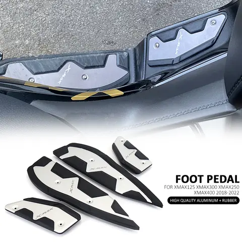 New Footrest XMAX 125 250 300 400 Front Rear Pegs Plate Pedal Skid proof Footrest For YAMAHA X-MAX125 XMAX250 X-MAX300 X-MAX400