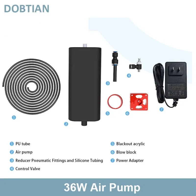 

Air Assist High Speed Air Pump Adjustable Airflow Compatible with Laser Engravers for TWOTREES TS2/Totem S/TTS-55/Sculpfun