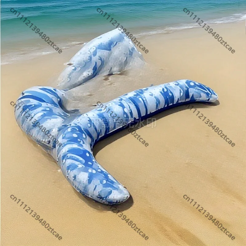 160x175cm Double Inflatable Water Lounge, Floating Bed Pool Raft with Cup Holder for Adults Outdoor Summer Pool Relaxation