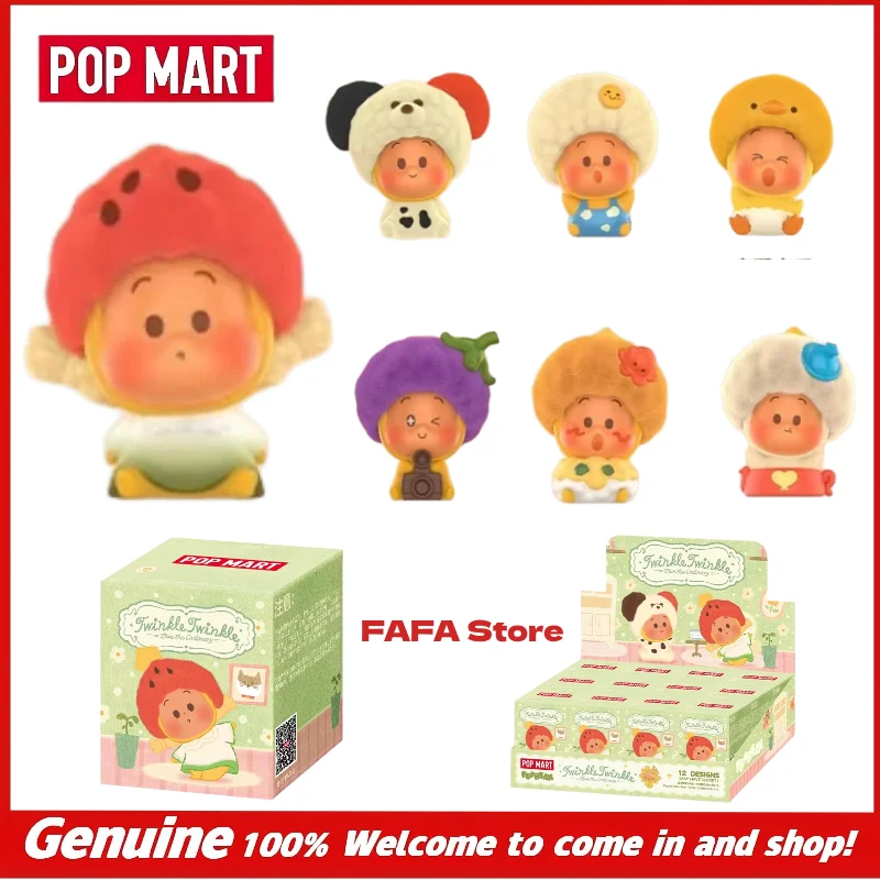 New Original Pop Mart Twinkle Twinkle Live The Ordinary Series Pop Beans Blind Box Collectible Cute Fluffy Doll Desktop Gift