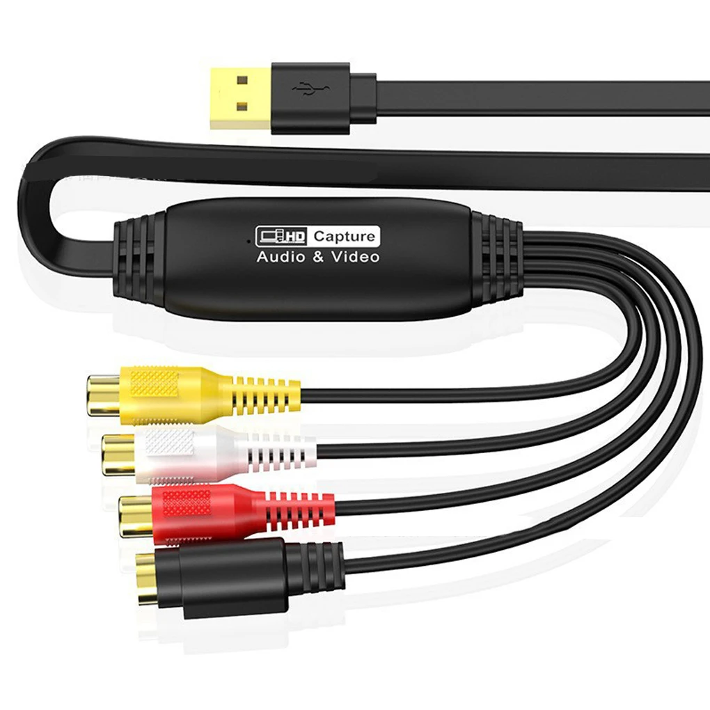 

USB-видеозахват VHS в цифровой преобразователь USB 2.0 Карта видео-аудиозахвата для ТВ DVD VHS Поддержка системы Windows Mac