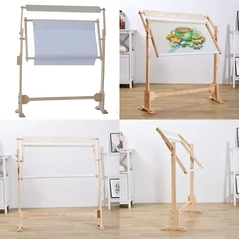Large Solid Wood Adjustable Cross Stitch Embroidery Frame 1.2m Eco Friendly Household Sewing Accessories