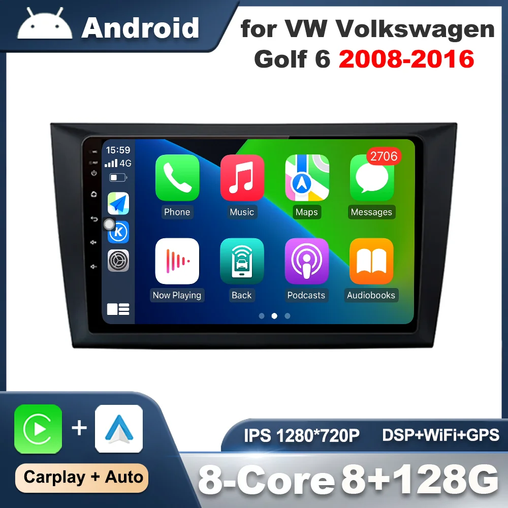 

For VW Volkswagen Golf 6 2008 - 2016 Car Radio Multimedia Player Android Intelligent System DSP Stereo GPS Navi Auto Accessories