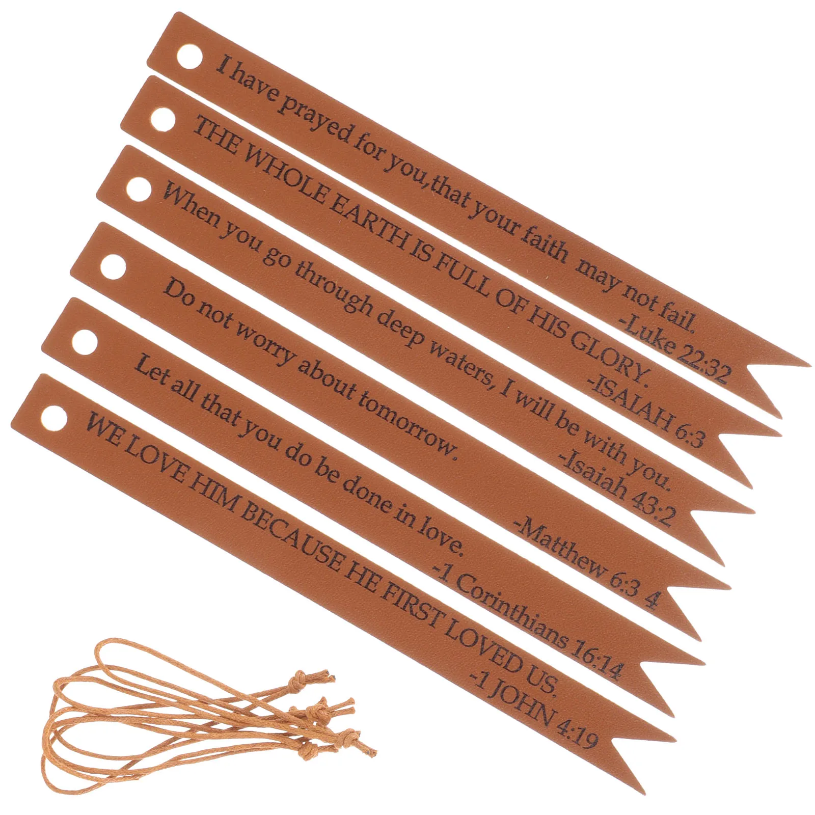 

6 Pcs Bookmarks Plain Manual for Men Markers Reading Light Brown Biblical