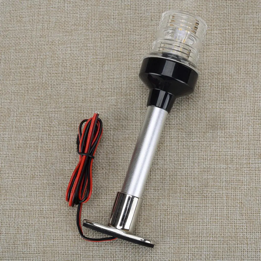 

8" Navigation Anchor Stern Pole Light LED Lamp All Round for Pontoon Boat Marine Yacht 12V-24V 5W -20~+45℃