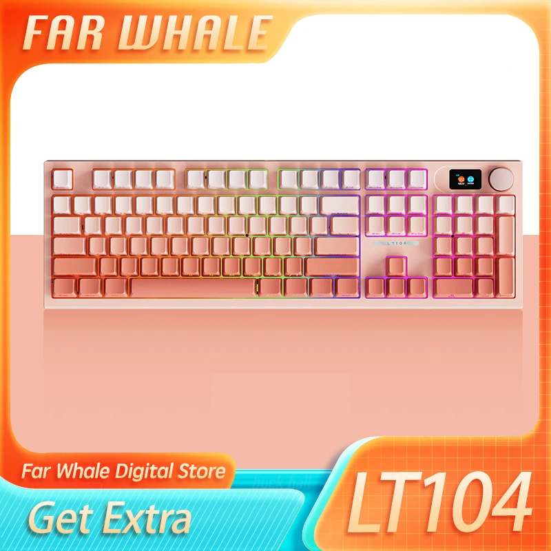 

Langtu Lt104 Keyboard 2.4g Three-Mode Gradient Side Printed Keyboard Rgb Macro Custom Keyboard For Computer Gamer Gifts