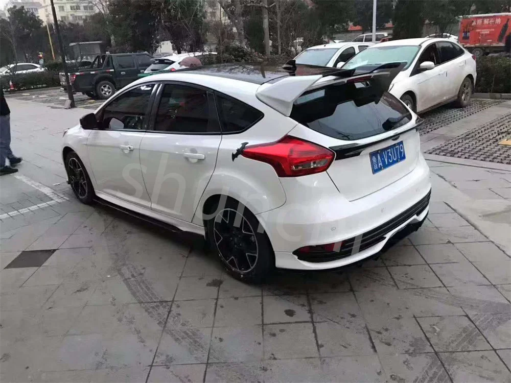 Car Styling For Ford Focus RS Spoiler 2012 2013 2014 2015 2016 2017 2018 Gloosy Black  Rear Trunk Wing Lip Rear Spoiler