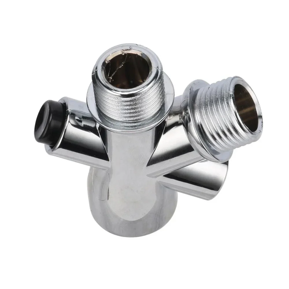 

1/2" Three-way T-split Threaded Water Separator Garden Irrigation Water Bathroom Shower Head Water Separator Adapter