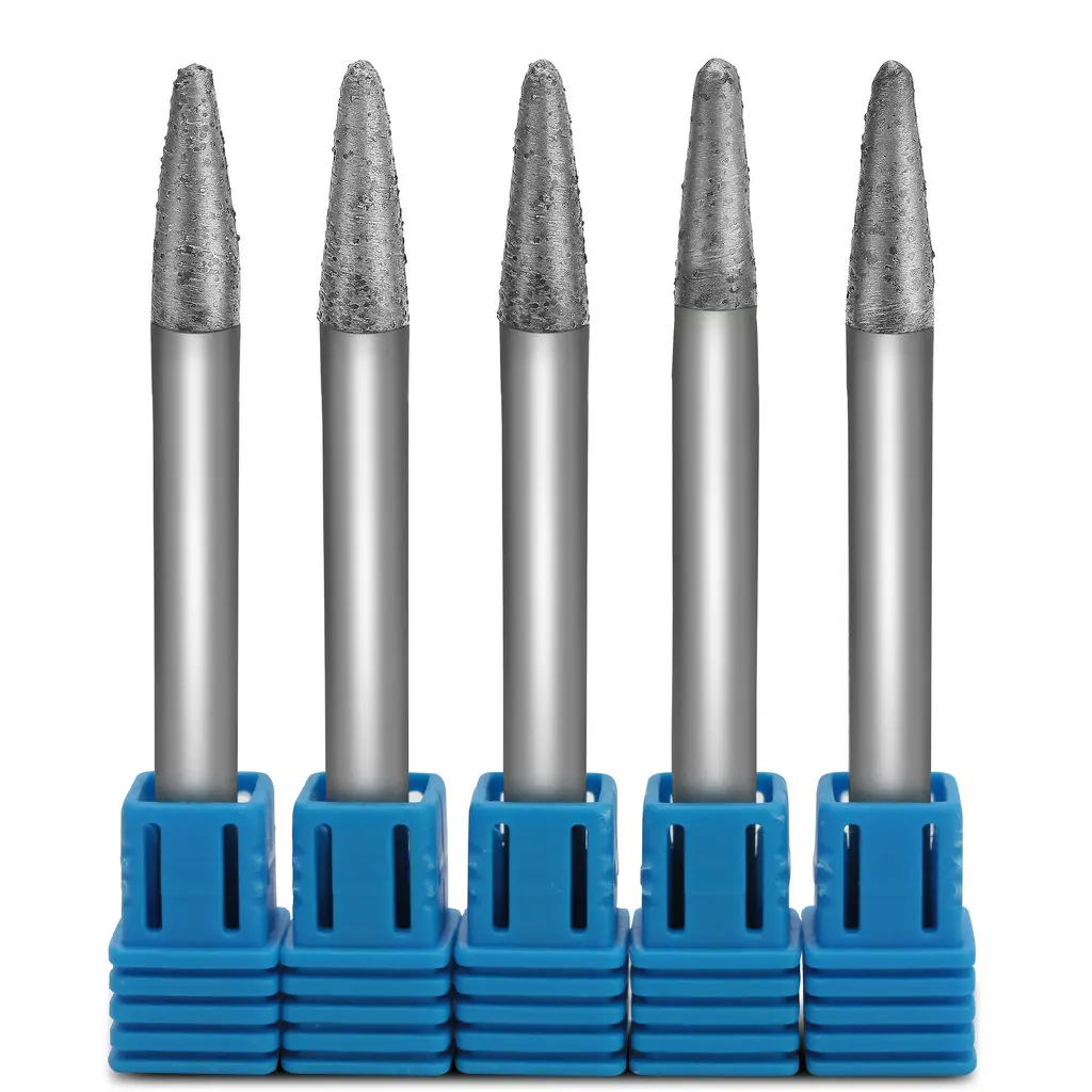 6-16mm Tapered Sintering Diamond Tool End Milling Cutter Stone Engraving Router Bit 3D Carving Scribing Granite Marble Bluestone