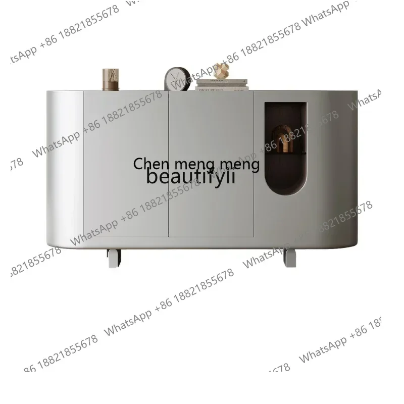 

D178 Italian marble side cabinet partition double-sided living room light luxury high-end wall locker