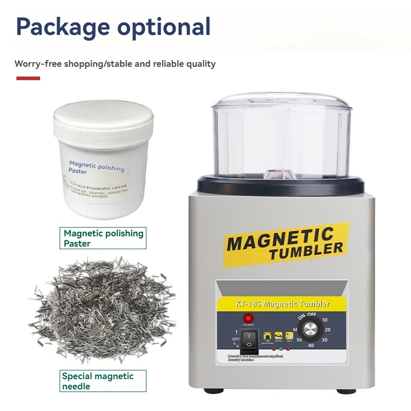 Digital Magnetic Polishing Machine For Small Jewelry Grinding Gold And Silver Cleaning Rust Removal Electromagnetic Deburring