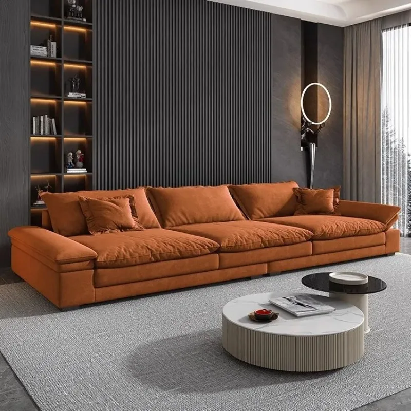 AA Living room  simple technology cloth straight row size apartment fabric sofa