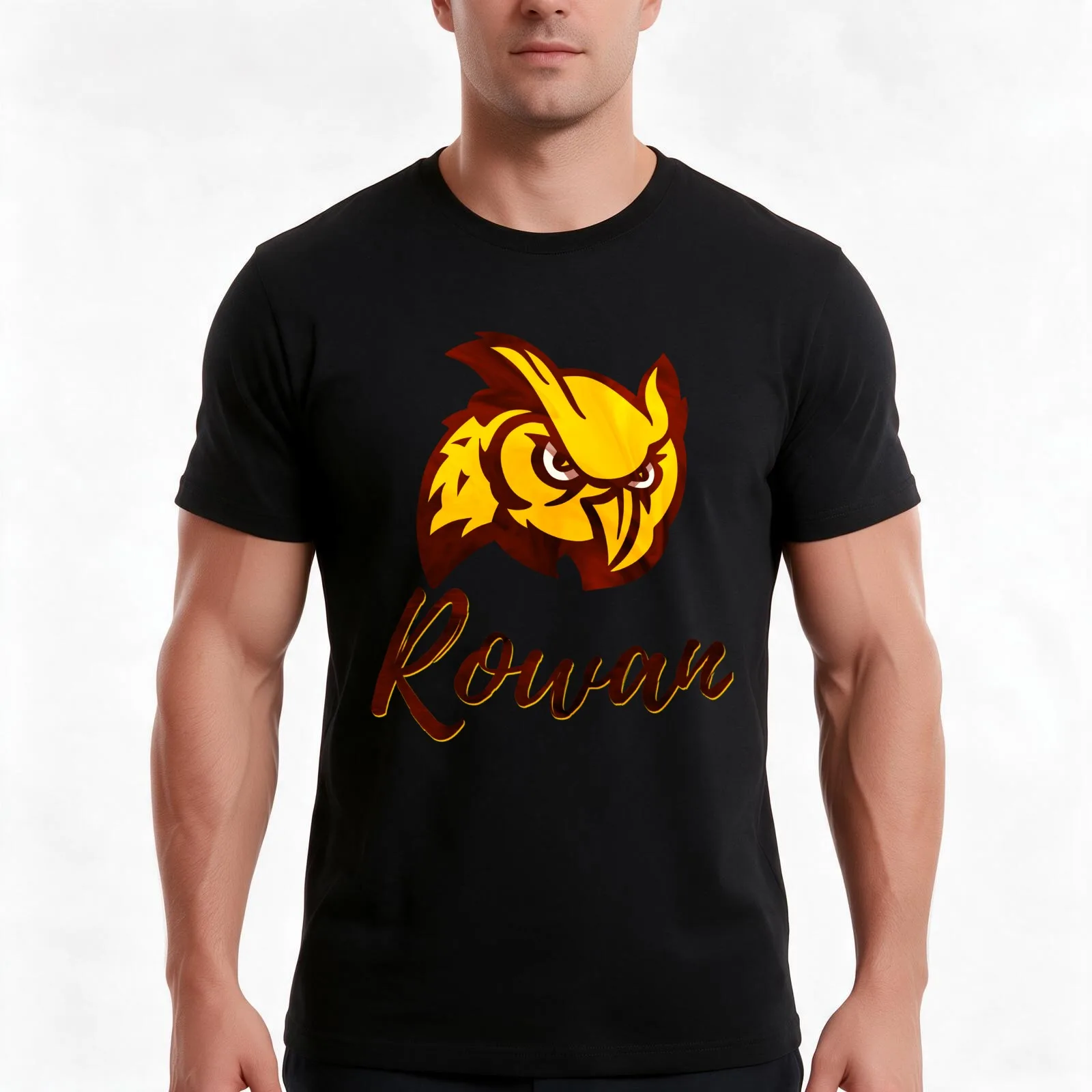 Rowan University (2) T-Shirt, Summer Casual Cotton Tee, Oversized Streetwear Tops, Vintage Graphic Print, Loose Fit Short Sleeve