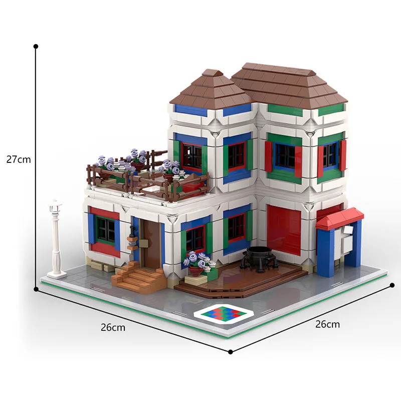 MOC-75865 arquitectura moderna Zelda Kingdom juego casa de pueblo Modular montaje de bloques de construcción modelo ladrillo juguete regalos para niños