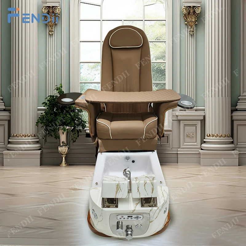 

Multifunctional Luxury Pipeless Pedicure Spa Chair with Basin for Nail Salon Equipment