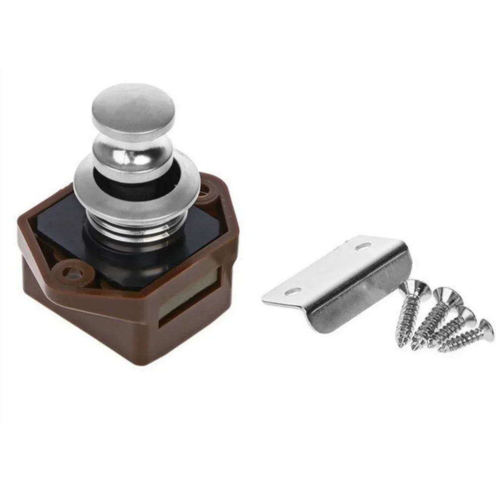 ABS Caravan Lock Button Zinc Latch Yacht Spare Parts Car Lock Accessories Brown Replace Car Accessories