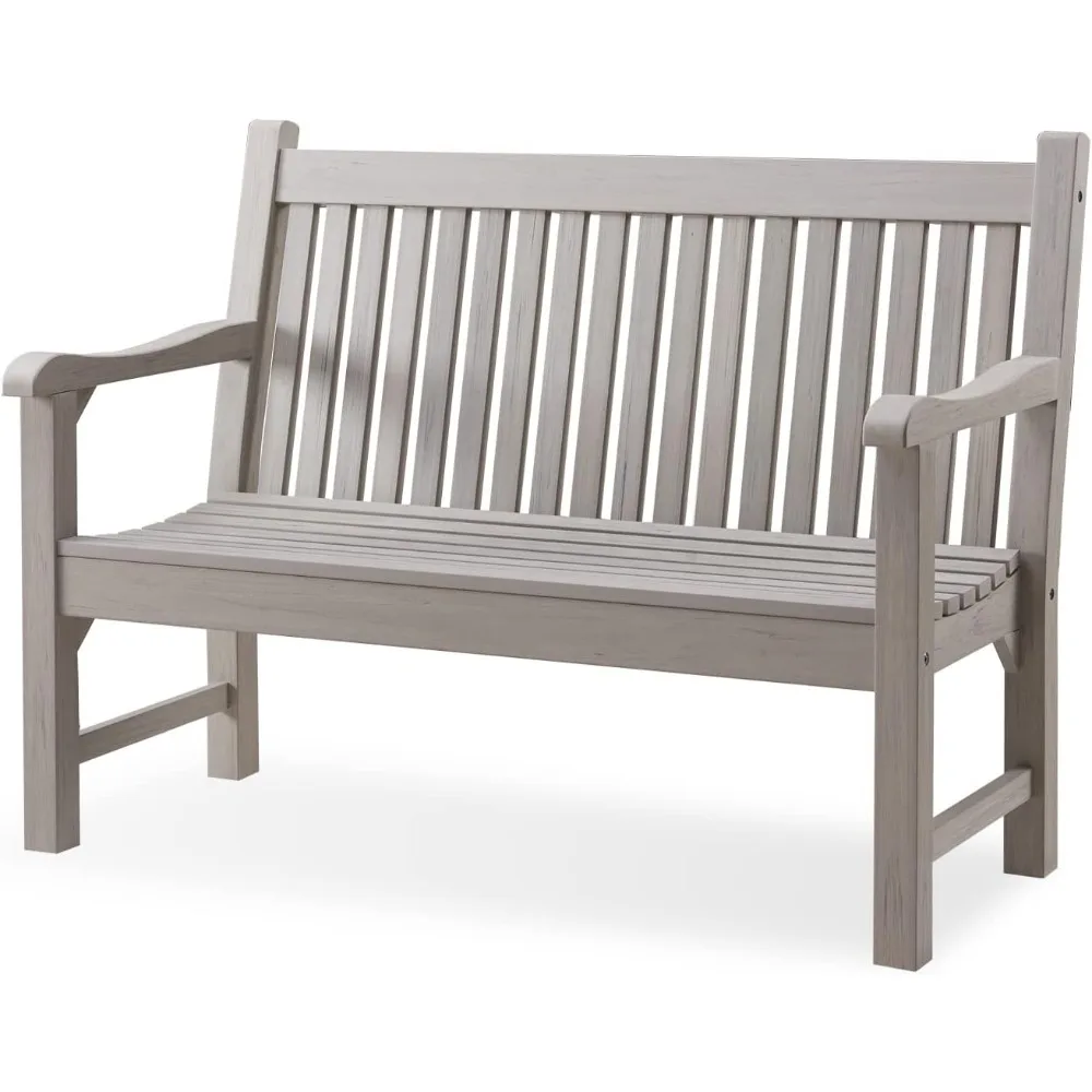 

"Durable 2-Person Outdoor Patio Bench in Poly Lumber, Weather-Resistant and Fade-Proof, Ideal for Memorial and Seating"