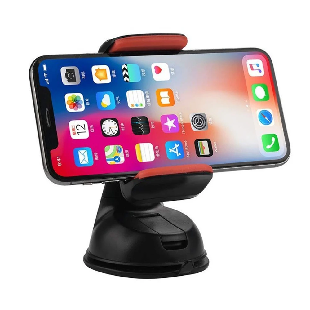 Car Suction Cup Phone Holder 360° Rotation Universal Dashboard Windshield Phone Mount for iPhone Samsung Android Smartphone GPS