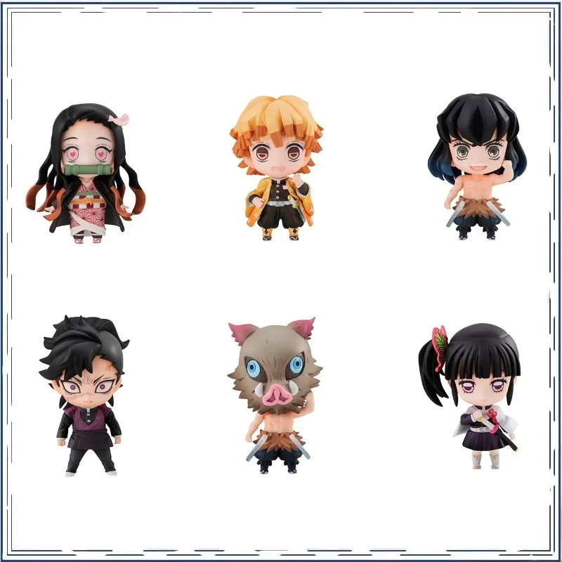 

Demon Slayer: Kimetsu No Yaiba Kamado Tanjirou Hashibira Inosuke Q-version Action Figure Suit Series Collection Ornament