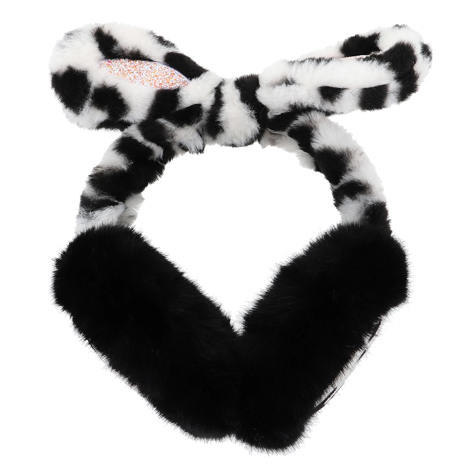 أغطية أذن شتوية للطقس البارد يفشل الفتيات حامي دافئ أسود حماية من الرماية للفتيات آذان أرنب فروي