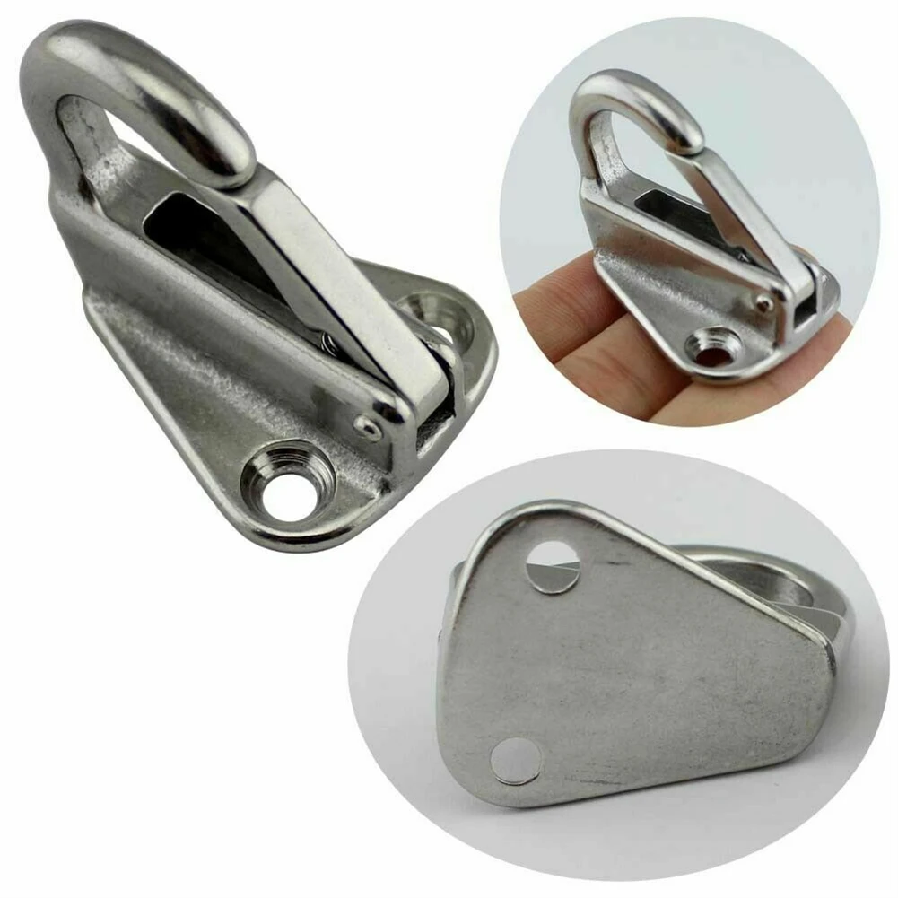 

2 X Marine 316 Stainless Steel Spring Snap Fending Hook Boat Hardware Marine Boat Spring Locked Hooks Ready Stock