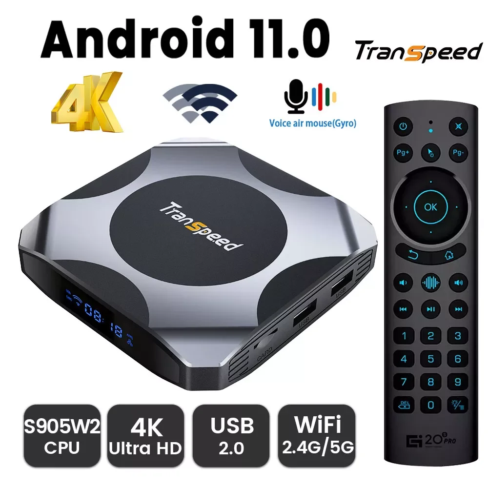 Amlogic S905W2 Android 11 TV Box AV1 Điều Khiển Giọng Nói 1000M Wifi 32G 64G BT5.0 1080P 3D phương Tiện Truyền Thông Người Chơi Nhanh Set Top Box