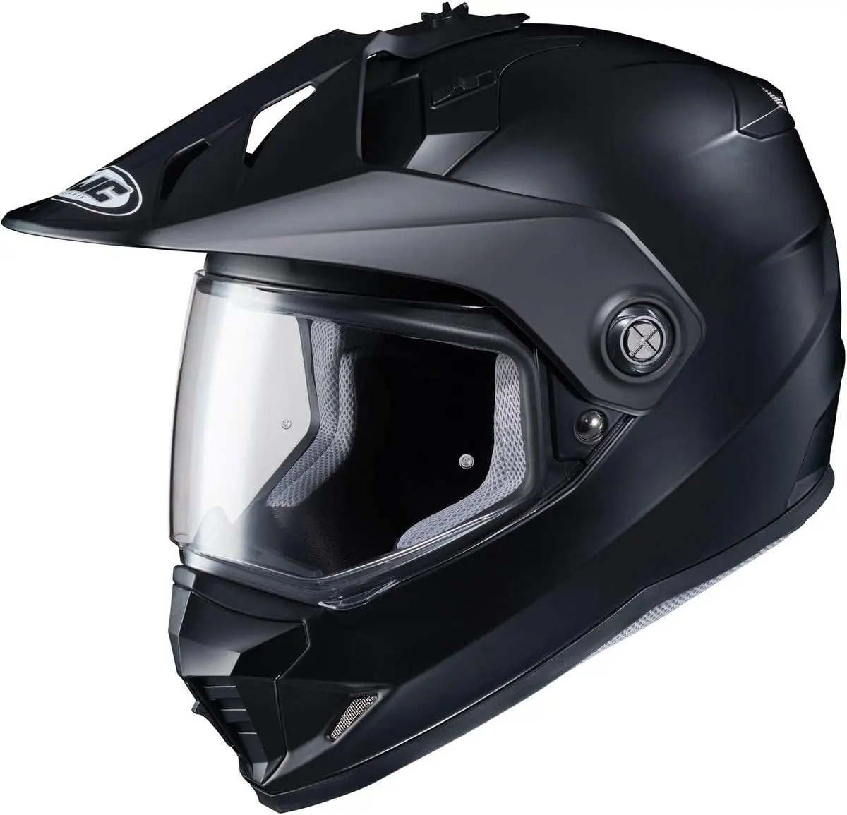 Men's Dual Sports Motorcycle Helmet - Semi-Flat Black / 2X-Large