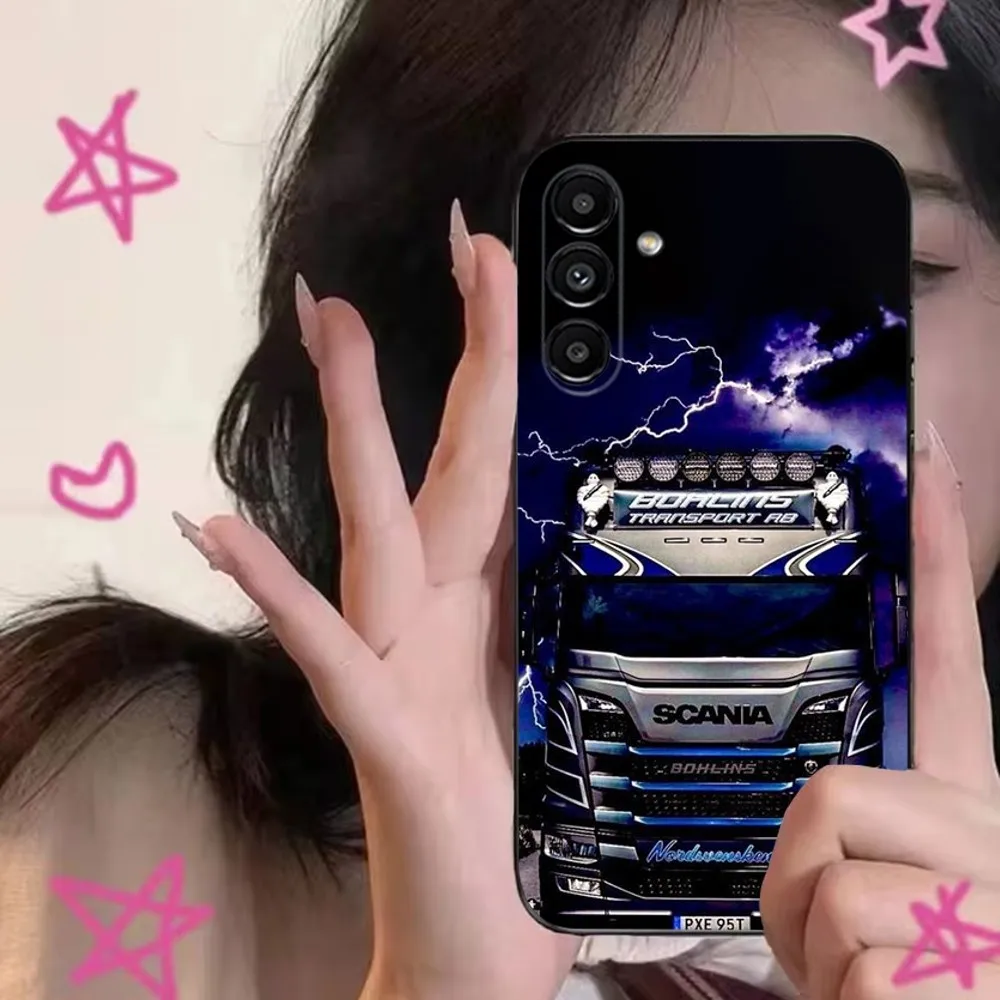 S-SCANIA Trucks SA-AB Phone Case For Samsung S24,S21,S22,S23,S30,Ultra,S20,Plus,Fe,Lite,Note,10,9,5G Black Soft Cover