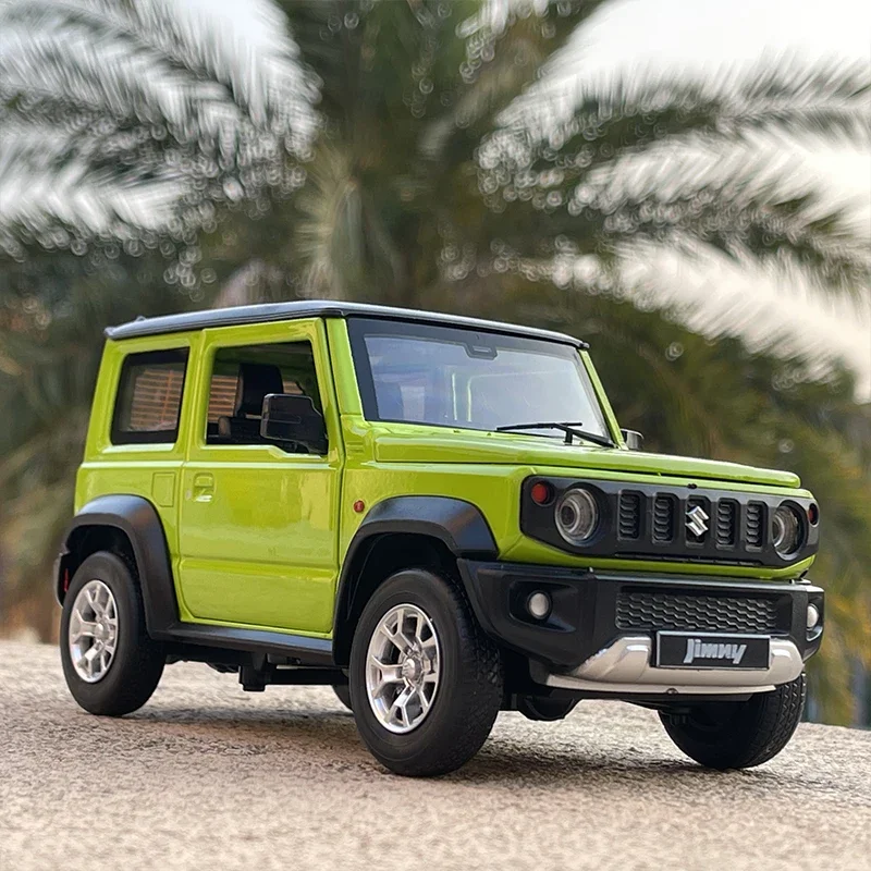 

1:18 SUZUKI Jimny SUV, модель автомобиля из сплава, литье под давлением и игрушечный транспорт, колесо, рулевое управление, звук и свет, модель игрушки, коллекция, подарок