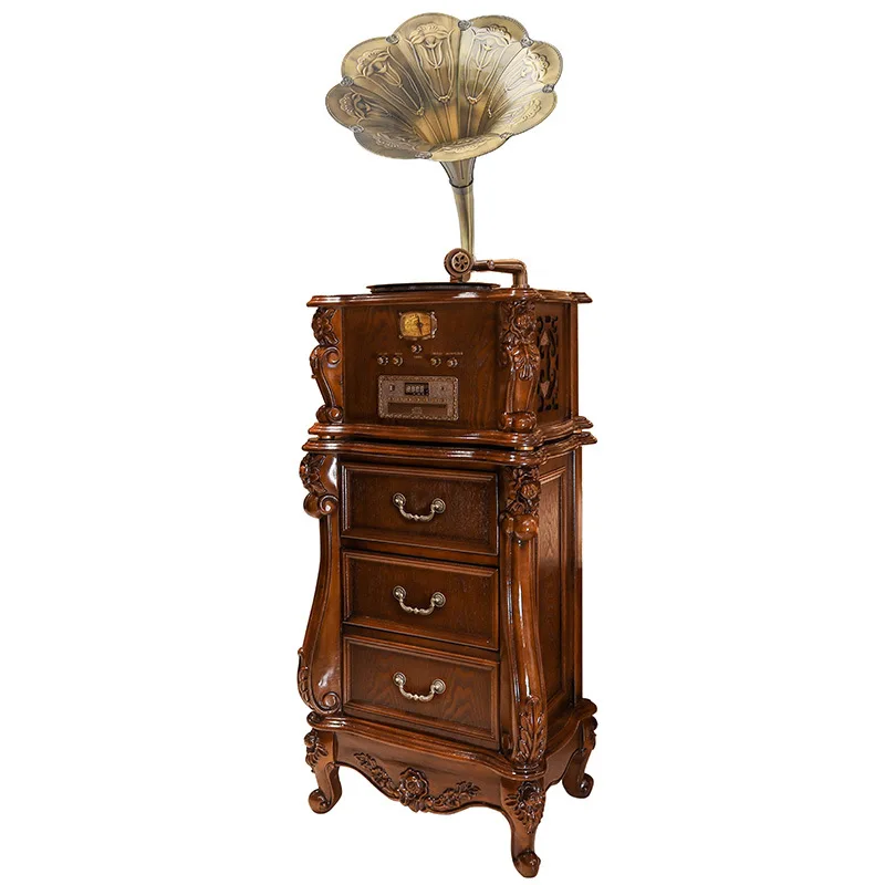 

Gramophone retro living room European vinyl record player antique